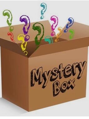 Mystery Box Graphic Print - Brown with Multicolor Accents
